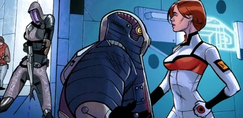 Bleeding Tali arrives at Dr