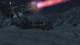 There are multiple possible ways to reach the station, of which making a beeline for the crates via the equidistant space between blasting caps is just one way to do it