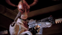 Als ehemaliger Agent der STG weiß sich Mordin gut zu verteidigen