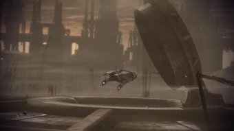 Commander Shepard arrives at Tuchanka