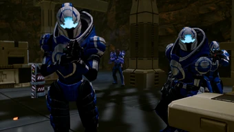 Blow up the explosive canister if they clump together.