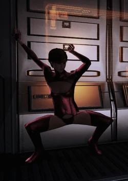 Kelly dancing in Shepard's cabin