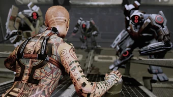 Jack gets ready to take out three YMIR mechs. If only she did that in every battle!