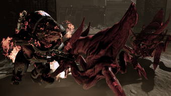 Grunt warming himself with klixen fire.