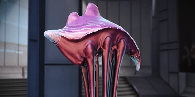 A bioluminescent hanar