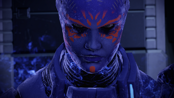 Captain Wasea, angry at having her coffee break interrupted