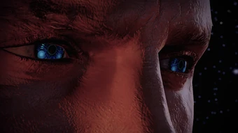 A debriefing under the Illusive Man's piercing gaze