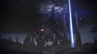 The Destroyer guarding the Citadel beam in London