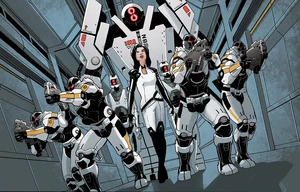 Основание 13 Миранда с охраной