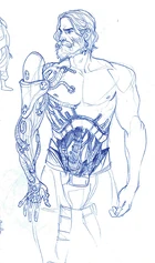 Concept art for "cyborg" Shepard
