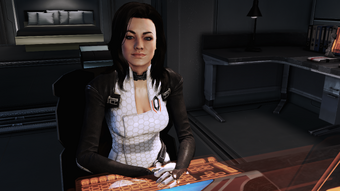 Unlike most Normandy crew, Miranda has a work from home setup
