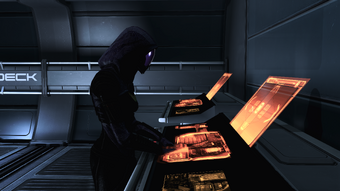 Tali's new station on the Normandy