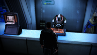 Shepard encontrándose con Barla Von en la Ciudadela (Mass Effect 3 Legendary Edition)