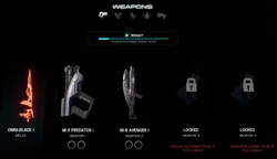 MEA Loadout Screen
