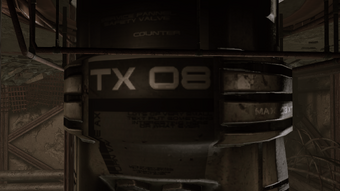 The alleged piston with the tiny writings, flipped upside-down.