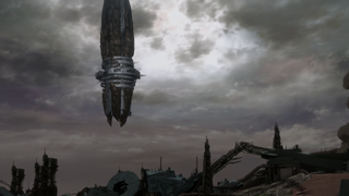 The Collector ship above Fehl Prime