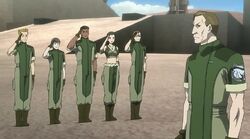 Captain Toni und sein Squad (von links: Essex, Milque, Mason, Kamille und Nicky)