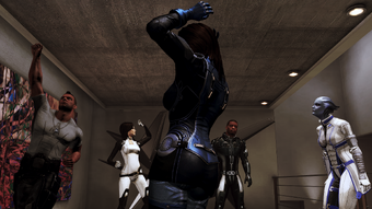 Unlike several squadmembers and Shepard, Ashley has decent dance moves