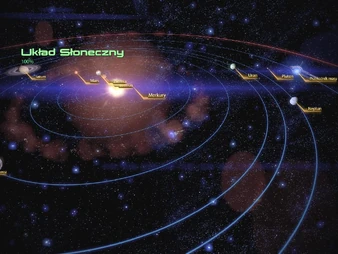 Widok Układu Słonecznego w Mass Effect 2