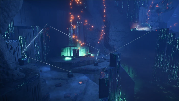 This configuration raises a console that will lower the barrier to the final container accessible only after vault activation