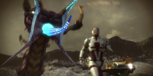 A thresher maw on the attack