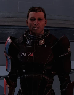 Conrad wearing replica N7 armour