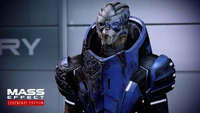 Mele-screenshot-garrus-logo.jpg (303 kB) Garrus Vakarian en el ME2 remasterizado