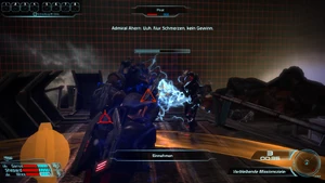 Die Kampfsimulation Eroberung. Es wird gegen simulierte Gegner gekämpft und deren Kontrollpunkte eingenommen.