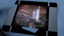 Imagen de Eden Prime en el apartamento de Liara T'Soni en Illium (La guarida del Corredor Sombrío)