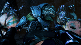 Grunt's finest moment: saving everybody else from giant monsters