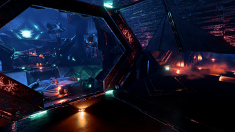 Pay attention to the rotating orange floor lights, they're there to guide you out of the vault