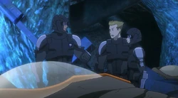 Der Rest des Squads im Kollektoren-Schiff