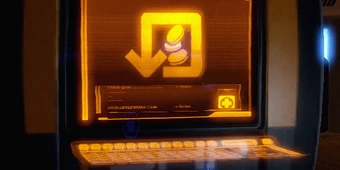 The credits symbol on a store terminal