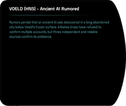 VOELD (HNS) - Ancient AI Rumored