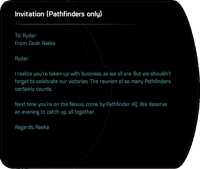 Invitation (Pathfinders only) (Raeka)