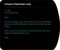 Invitation (Pathfinders only) (Hayjer)
