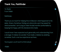 Thank You, Pathfinder (Pallah)