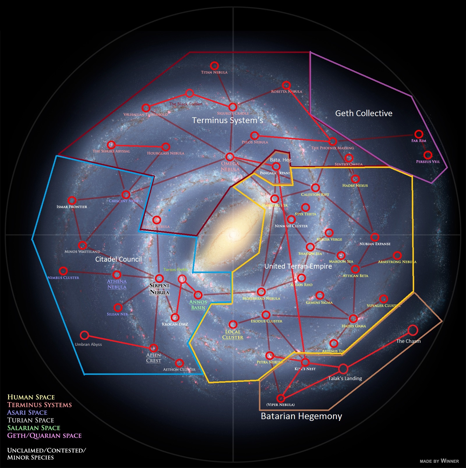 mass effect universe map