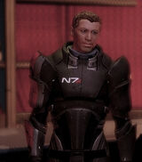 Conrad in una corazza N7 su Illium in Mass Effect 2