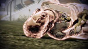 Lilith, una colona di Horizon, paralizzata dagli sciami.