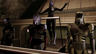 I quarian iniziano un'assemblea con una benedizione per il loro pianeta natale