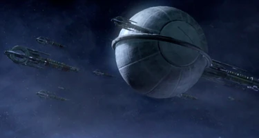 La Flotta Migrante come si vede in Mass Effect 2.