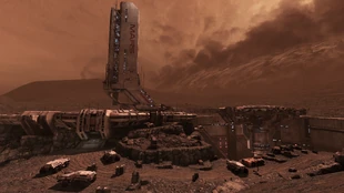 L'entrata dell'avamposto. La squadra arriverà dall'angolo inferiore destro