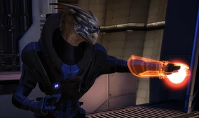 Garrus Vakarian sprigiona una abilità tecnologica