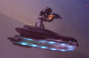 Saren sul suo hovercraft