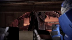 La cannoniera di Tarak e Garrus prima di beccarsi un razzo in faccia