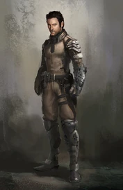 Flynn Marco as a recruit in the N7 program