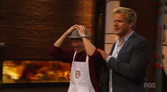 Mike receiving his apron