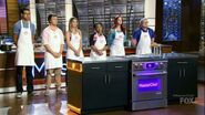 Gabriel, Adam, Jenny, Eboni, Caitlin, and Jeff in the Crawfish Skills Test Bottom 6