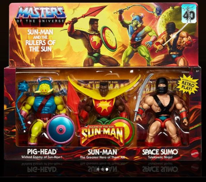 SunMan and the Rulers of the sun (PigHead, SunMan, and Space Sumo) (3Pack) (Target Exclusive